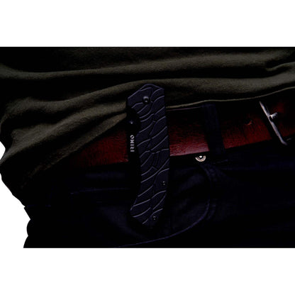 Navaja (acero negro) 190mm con gancho para cinturón - Irimo - Herram.cl