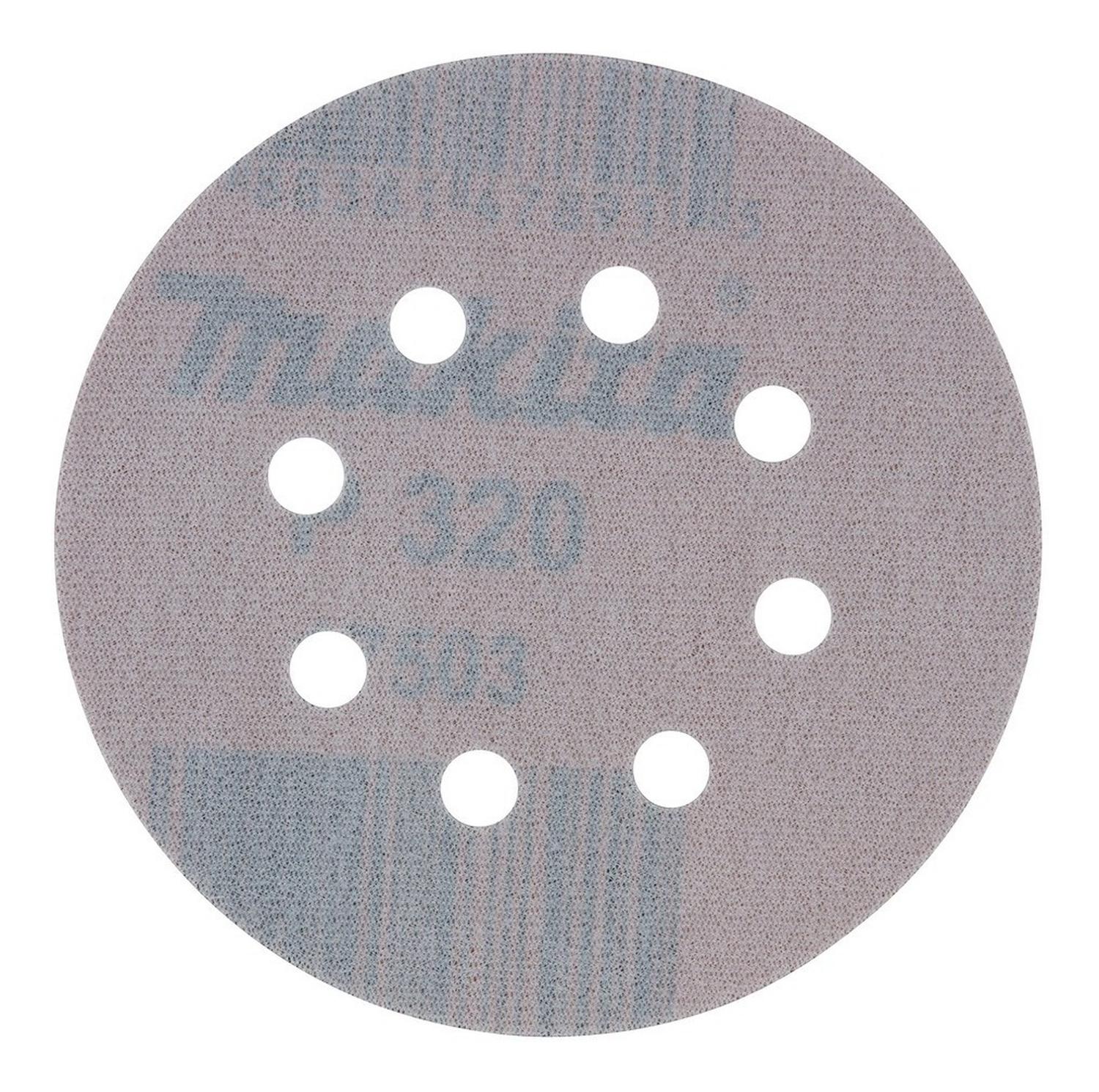 Pack 10 Discos Lija Con Velcro 125mm G320 - Makita - Herram.cl
