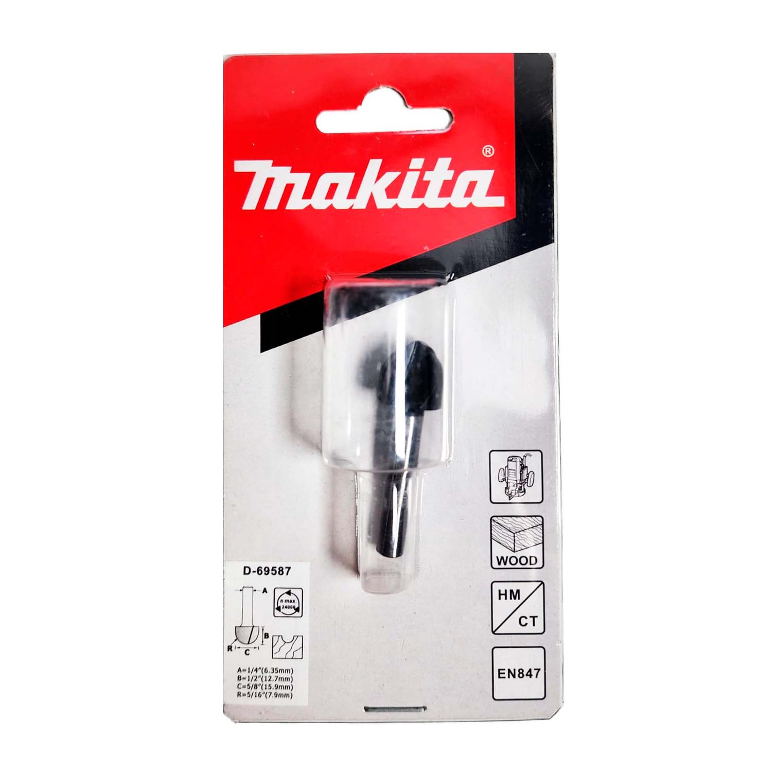 Fresa Media Caña R 5/16''x5/8''x1/2'' Toma 1/4'' - Makita - Herram.cl