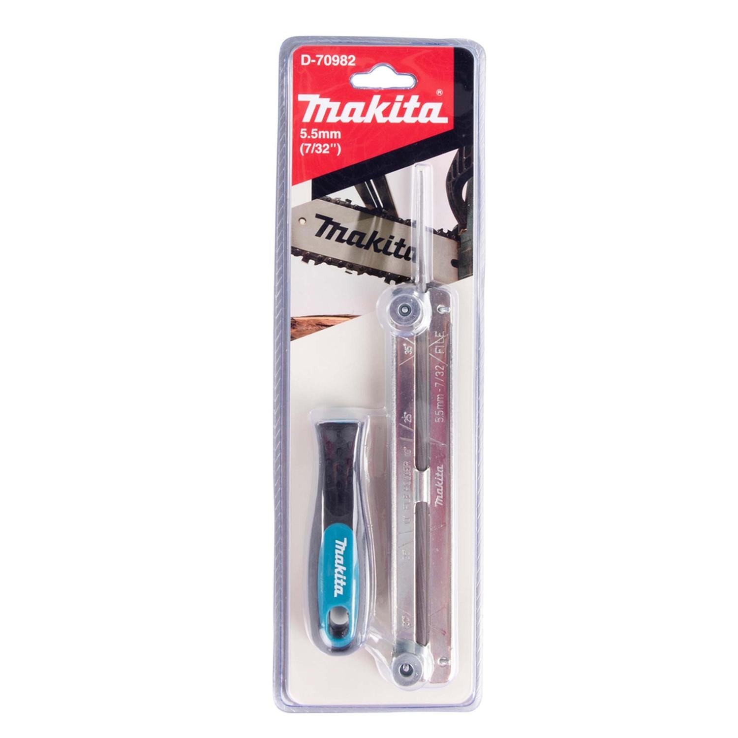 Set de lima redonda 5.5mm (7/32'') con guía y mango - Makita - Herram.cl