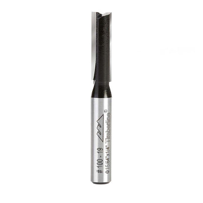 Fresa Recta 2 Filos 15/64''x3/4'' Toma 1/4'' - Timberline - Herram.cl