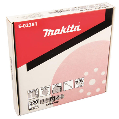 Discos De Lija Con Velcro 225mm (DSL800D) / 25 Pzas - Makita - Herram.cl