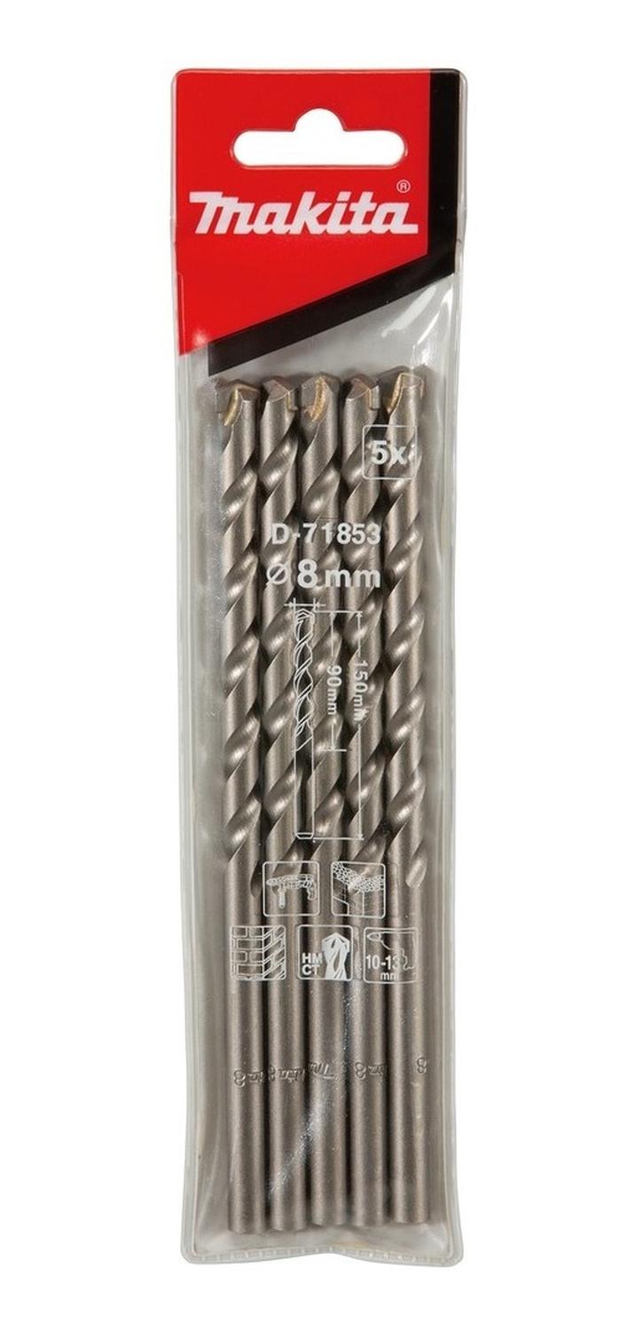 Set 5 Brocas Para Concreto 8x150mm - Makita - Herram.cl