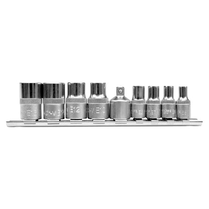 Juego de Dados Torx Hembra 1/4" y 3/8'' 9 Pzas - Yato - Herram.cl