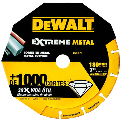 Disco Diamantado EXTREME METAL 7'' Eje 22,23mm - DeWALT - Herram.cl