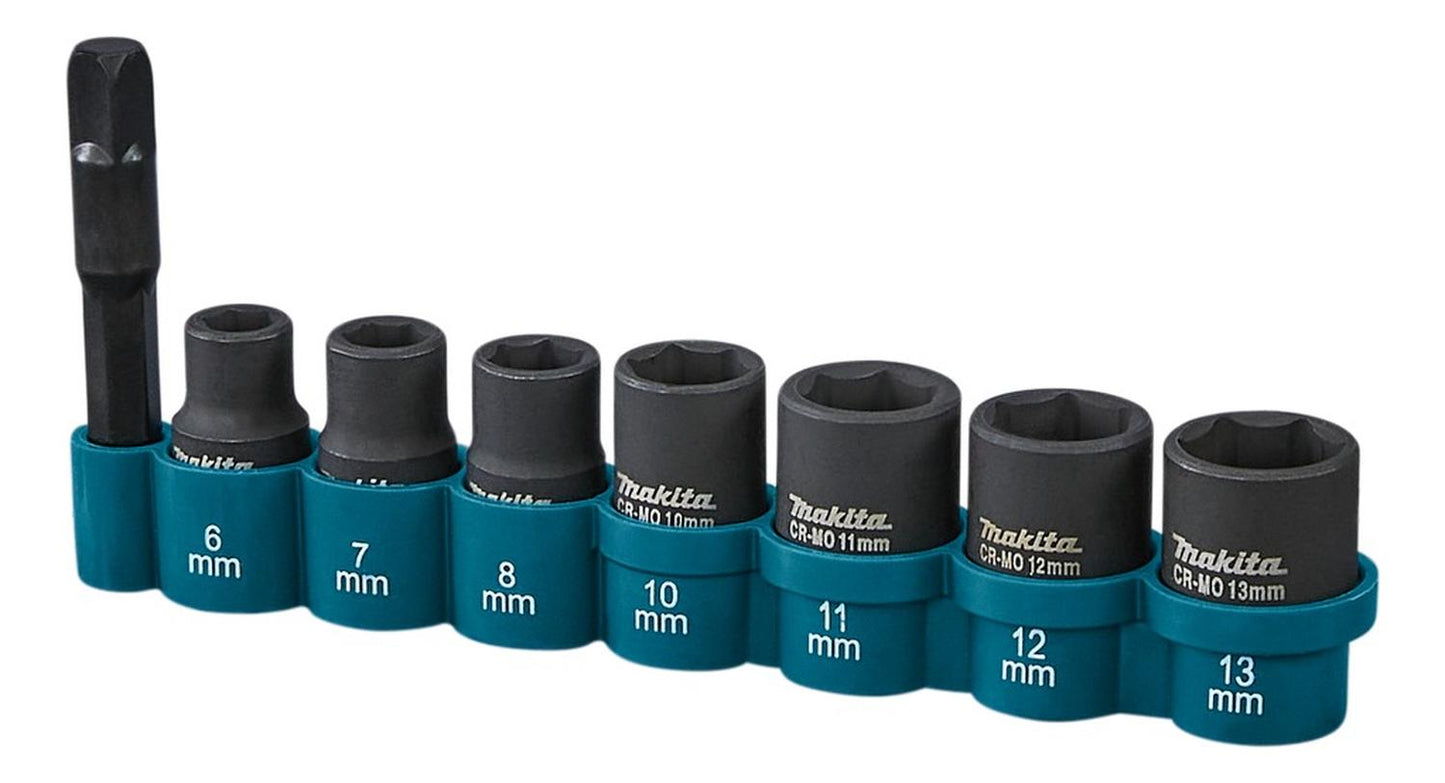 Juego De Dados De Impacto 1/4, 8 Piezas Makita E - 12289 - Herram.cl