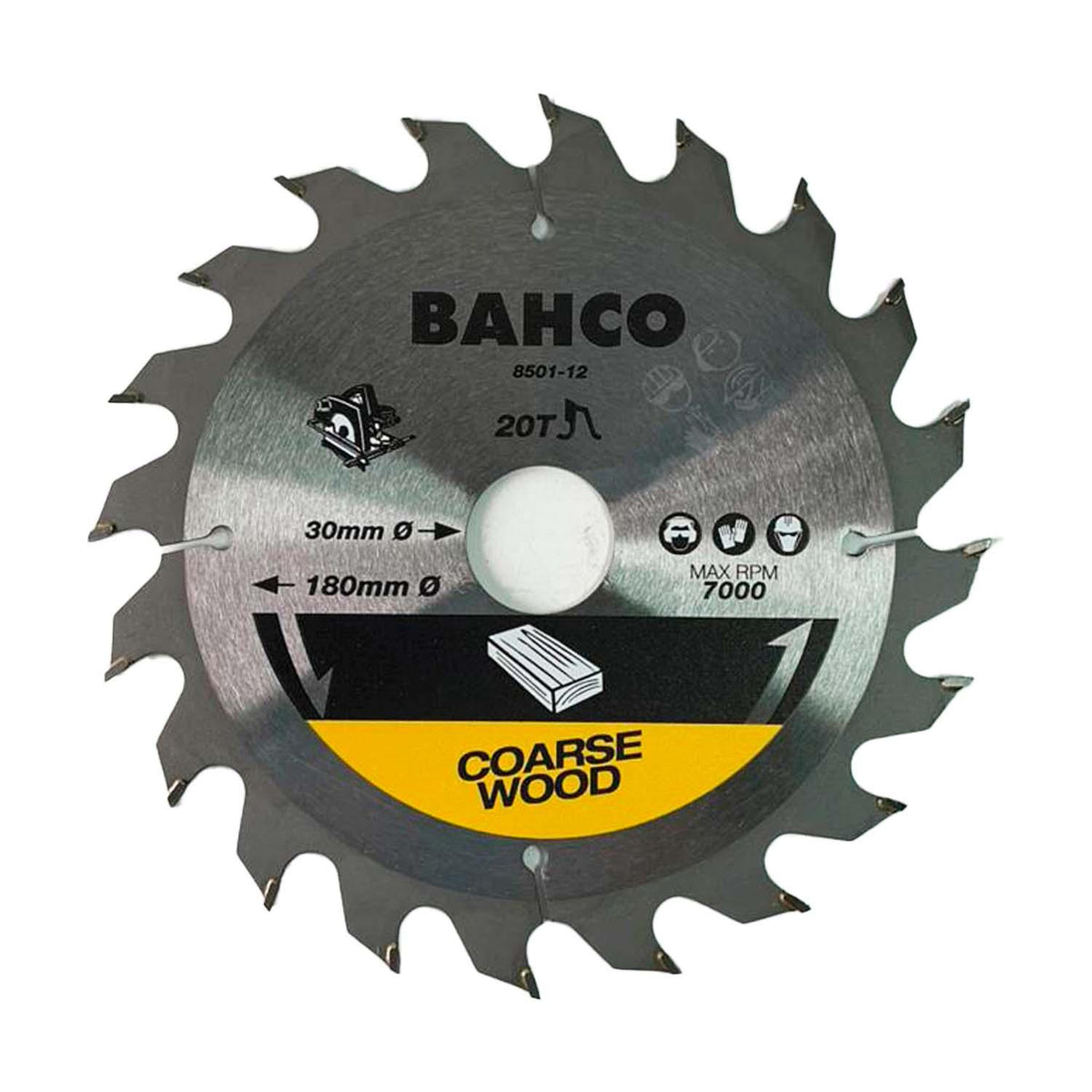 Disco De Sierra Circular 180x2.6x30mm 20 D Madera - Bahco - Herram.cl