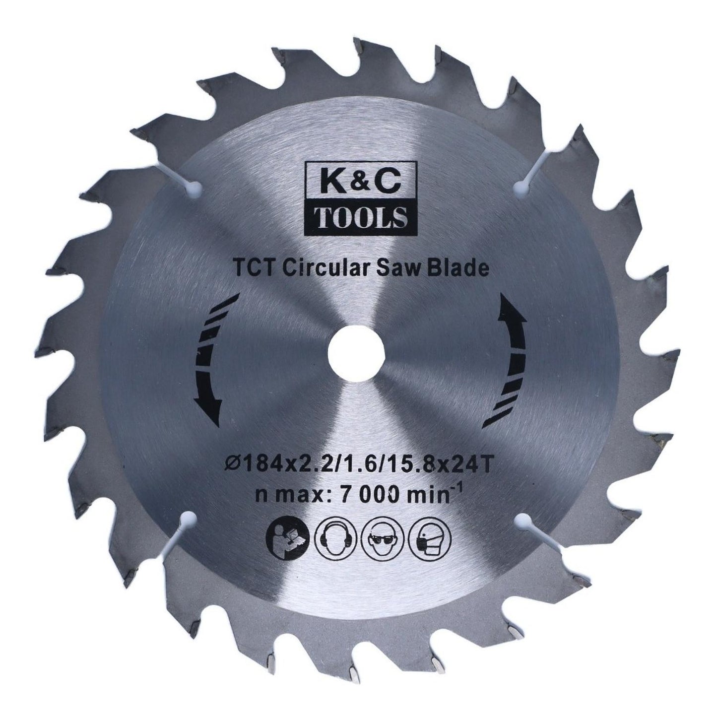 Disco Sierra Circular Para Madera 184mm (7 1/4'') 24 D - K&C - Herram.cl