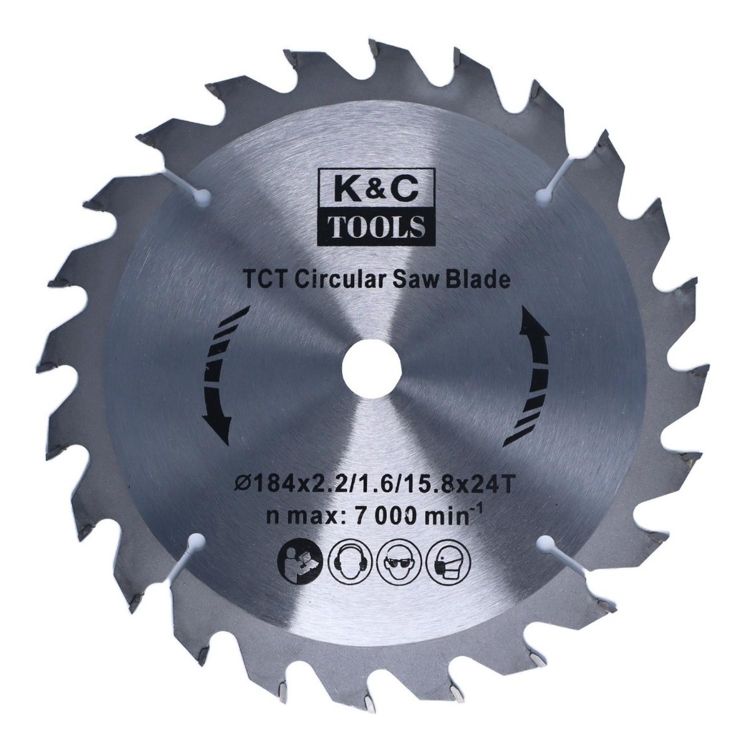 Disco Sierra Circular Para Madera 184mm (7 1/4'') 24 D - K&C - Herram.cl