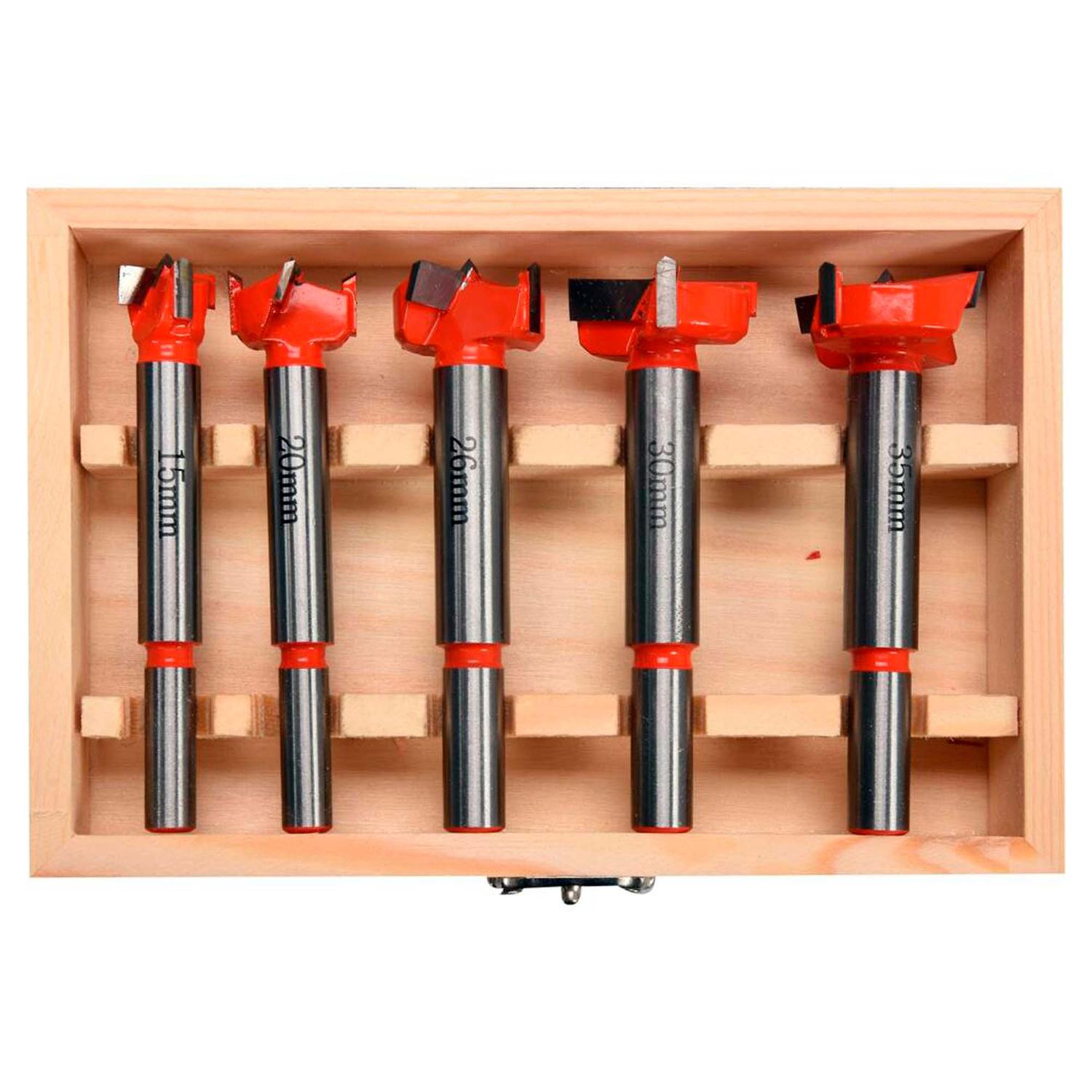 Set Brocas Forstner o Bisagra 15 - 35mm 5 Pzas - Yato - Herram.cl