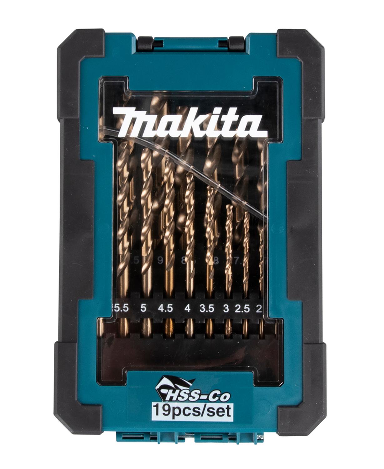 Juego de Brocas Para Metal HSS - CO 1 - 10mm 19 Pzas - Makita - Herram.cl