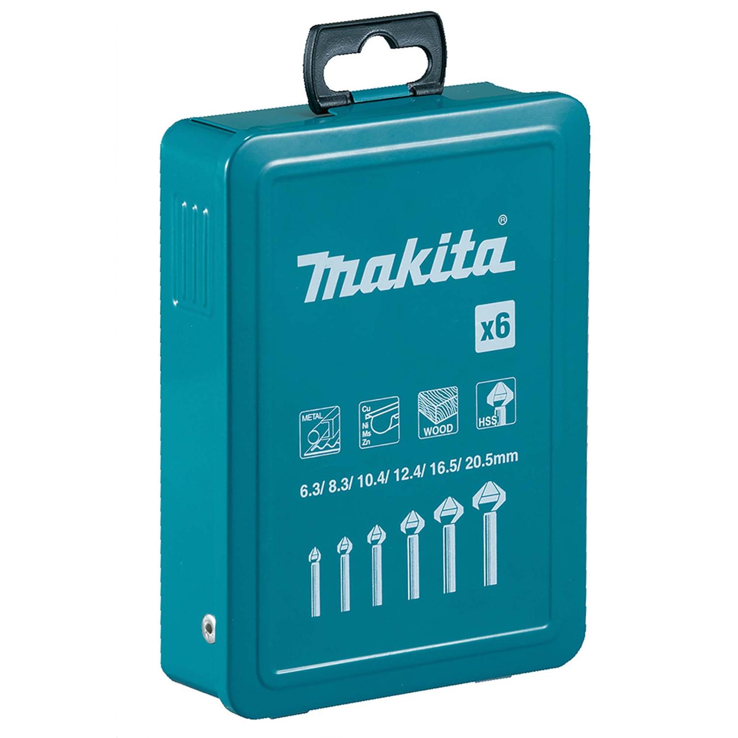 Juego De Avellanadores HSS 6.3 - 20.5mm / 6 Pzas. - Makita - Herram.cl