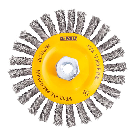 Grata Circular Acero Trenzado 6'' (150mm) Toma M14 - DeWALT - Herram.cl