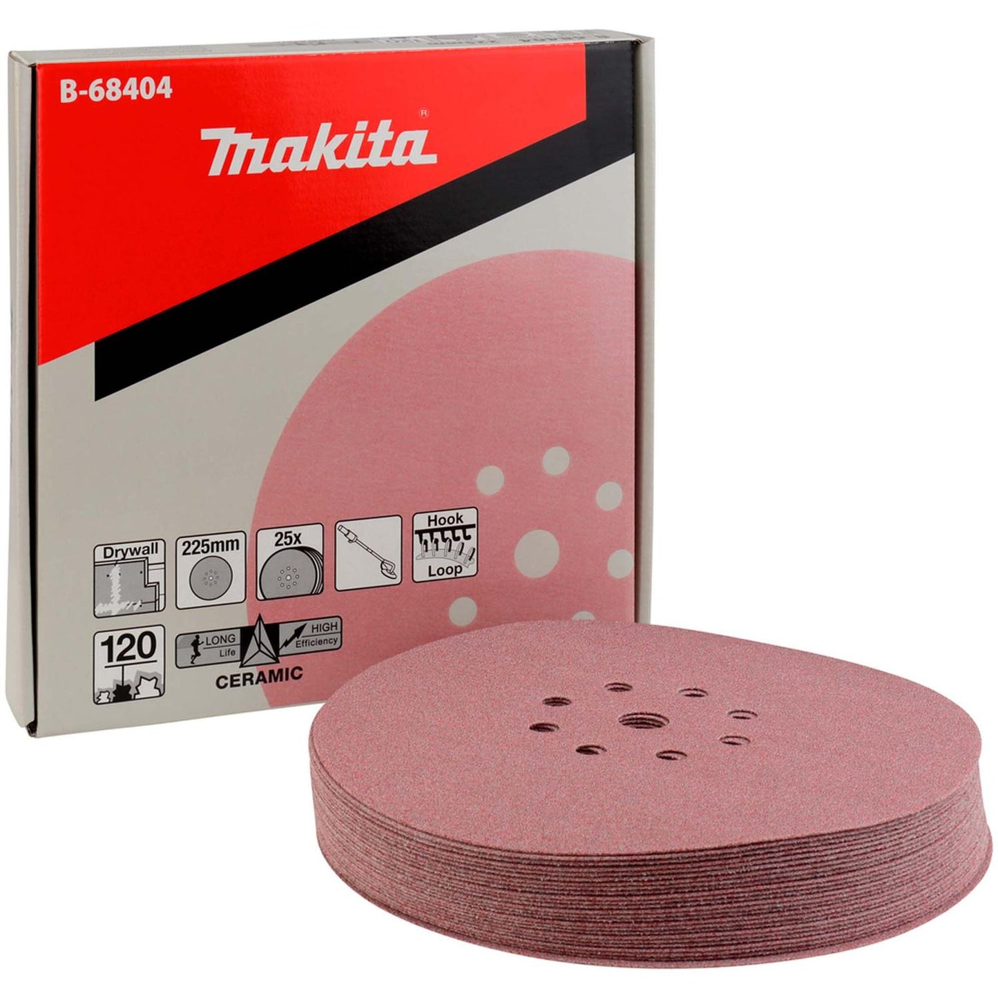 Discos De Lija Con Velcro 225mm (DSL800D) / 25 Pzas - Makita - Herram.cl