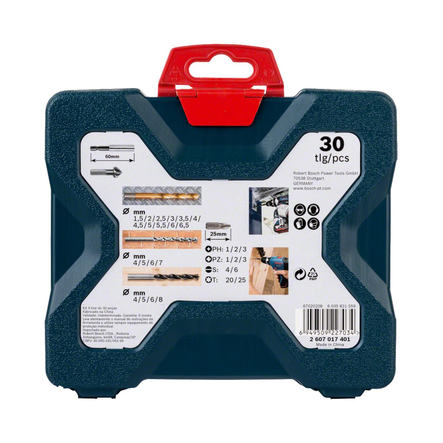 Set Puntas y Brocas Titanio Bosch X - Line 30 Pzas. - Bosch - Herram.cl