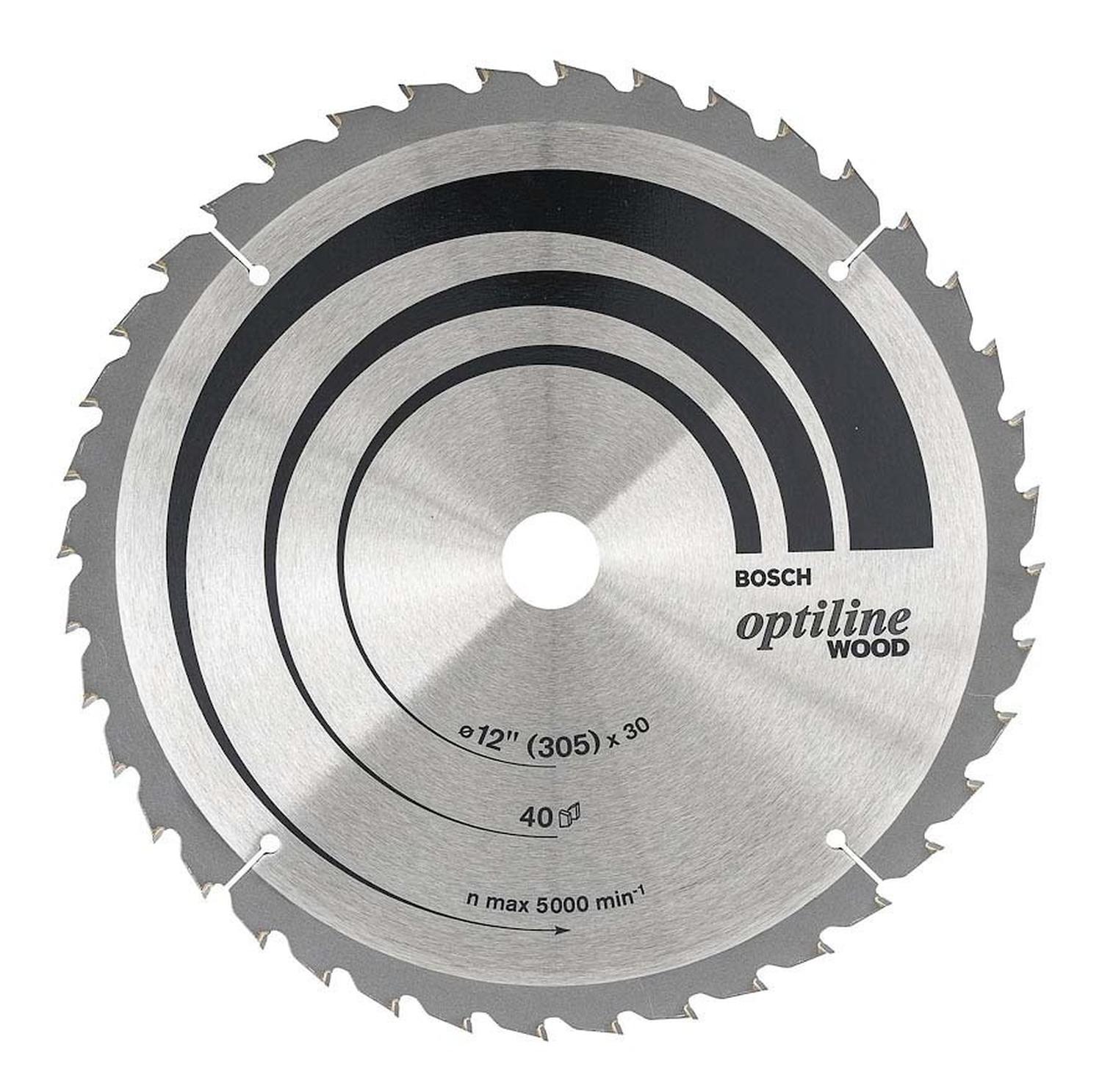 Disco De Sierra Optiline 12''x30mm 40 Dientes - Bosch - Herram.cl