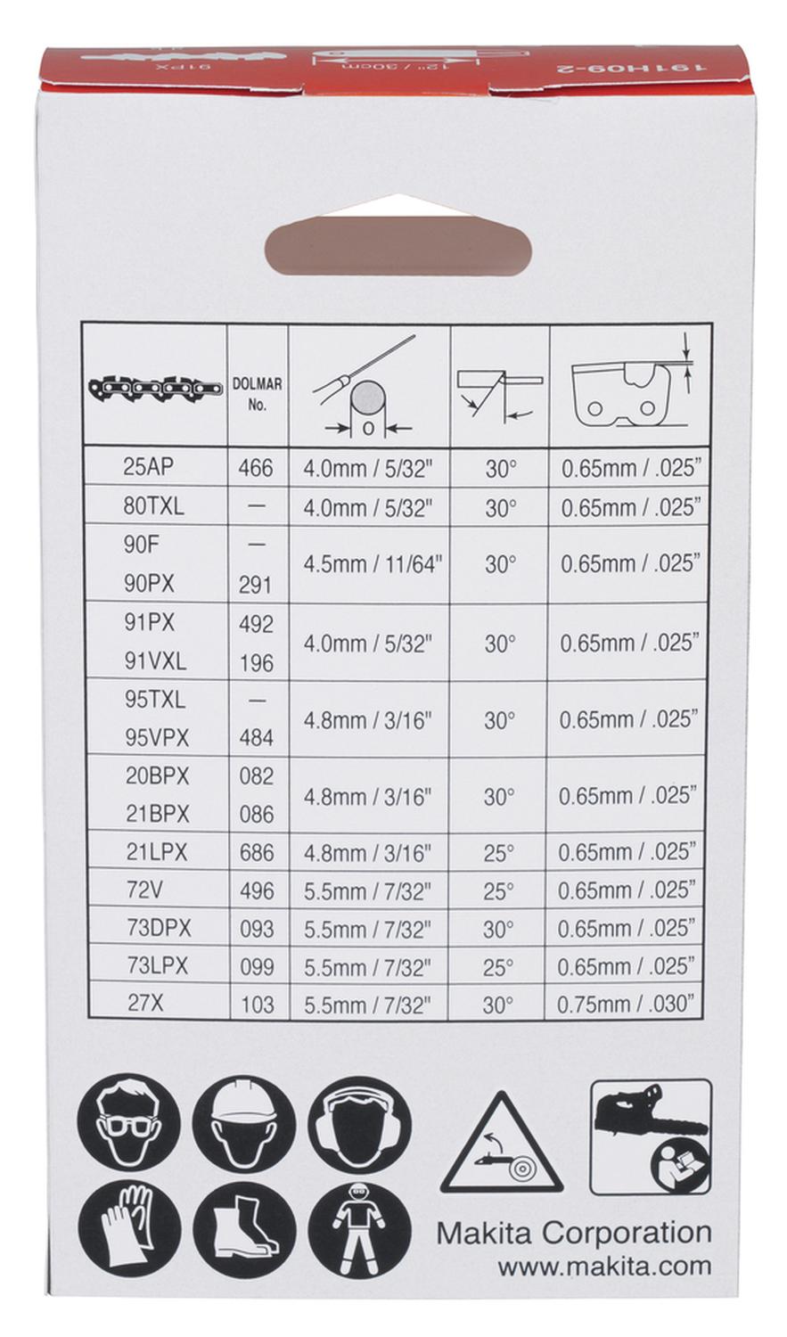Cadena Para Podadora 4''/0,325''/1,1mm/26 Eslab - Makita - Herram.cl