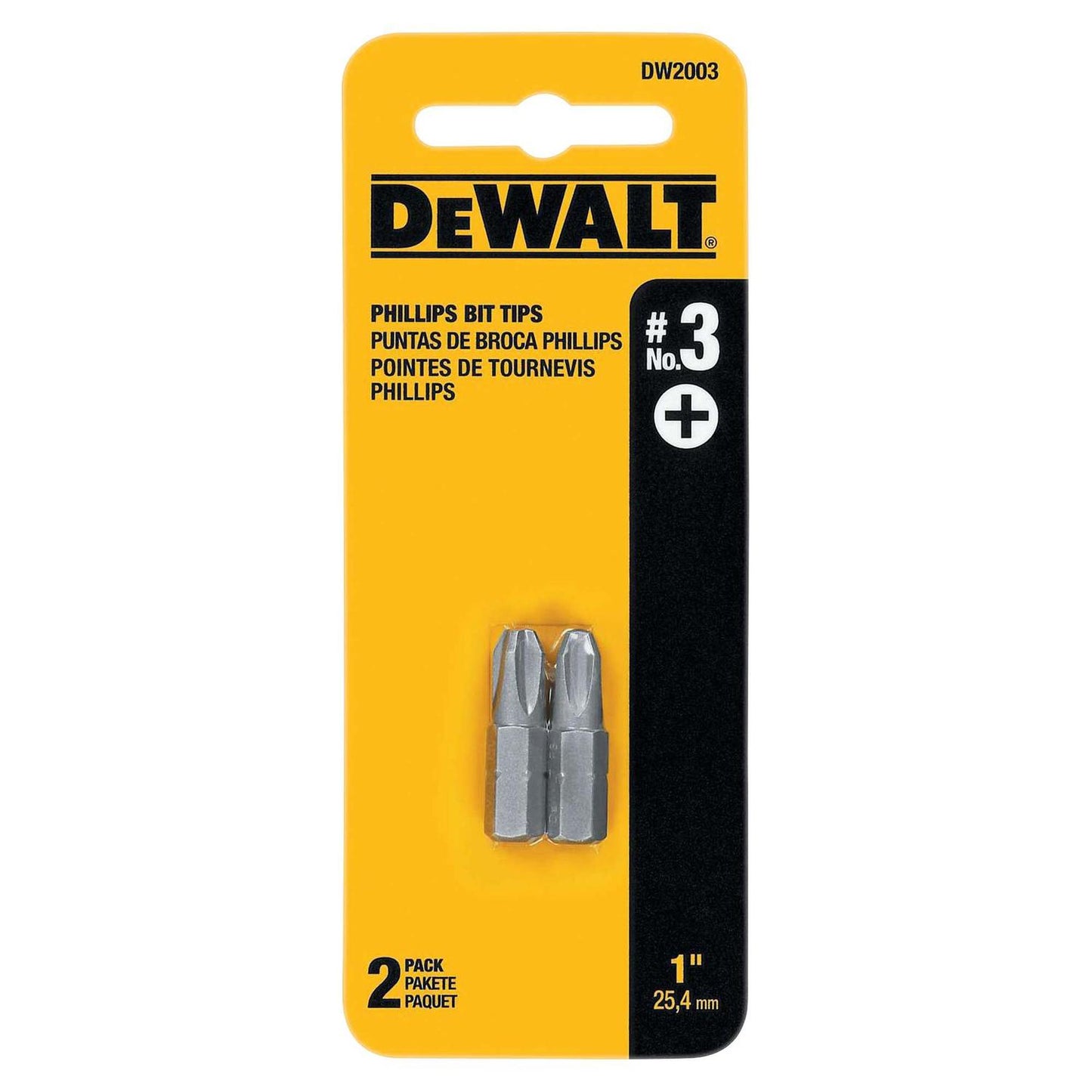 Punta de atornillar PH3x1'' (25,4mm) 2 Pzas - DeWALT - Herram.cl