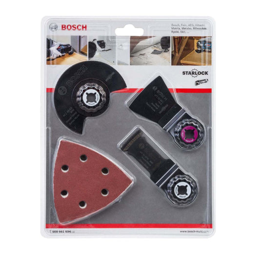 Kit Bosch Starlock Multicorte y Lijas 13 Piezas - Herram.cl