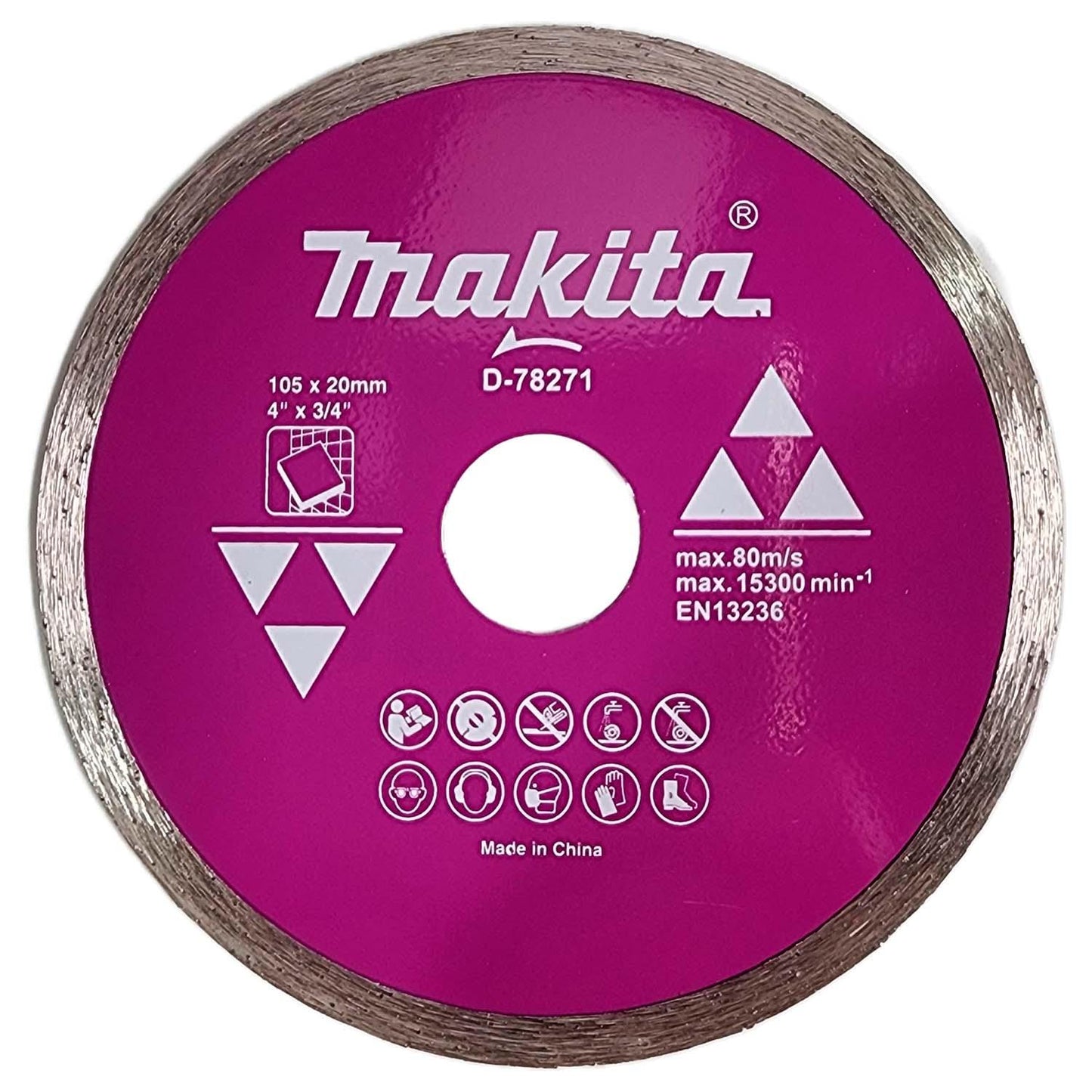 Disco Diamantado Continuo Porcelanato (4'')105x20mm - Makita - Herram.cl
