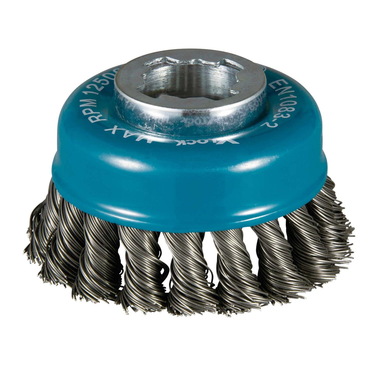Grata Copa Trenzada Acero X - LOCK 80mm (3 - 1/8'') - Makita - Herram.cl
