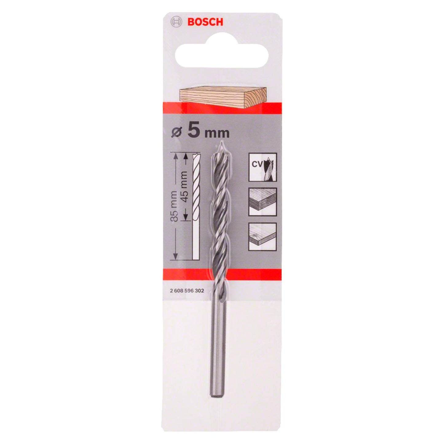 Broca Para Madera 3 Puntas 5mm - Bosch - Herram.cl