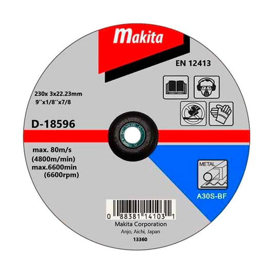 Disco Corte Metal Centro Deprimido 9''x3mm - Makita - Herram.cl