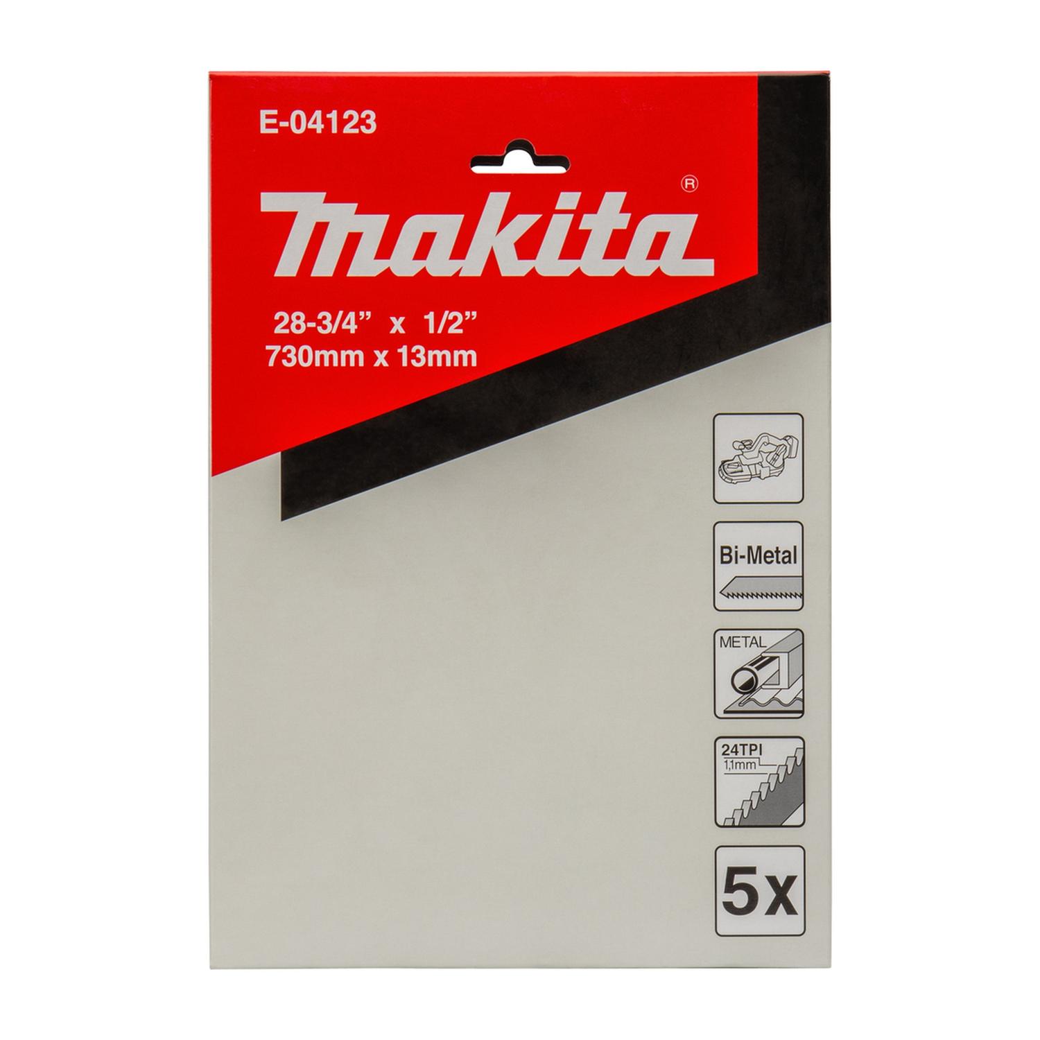 Pack 5 Hojas De Sierra Cinta Bim 730x13mm 24 TPI - Makita - Herram.cl