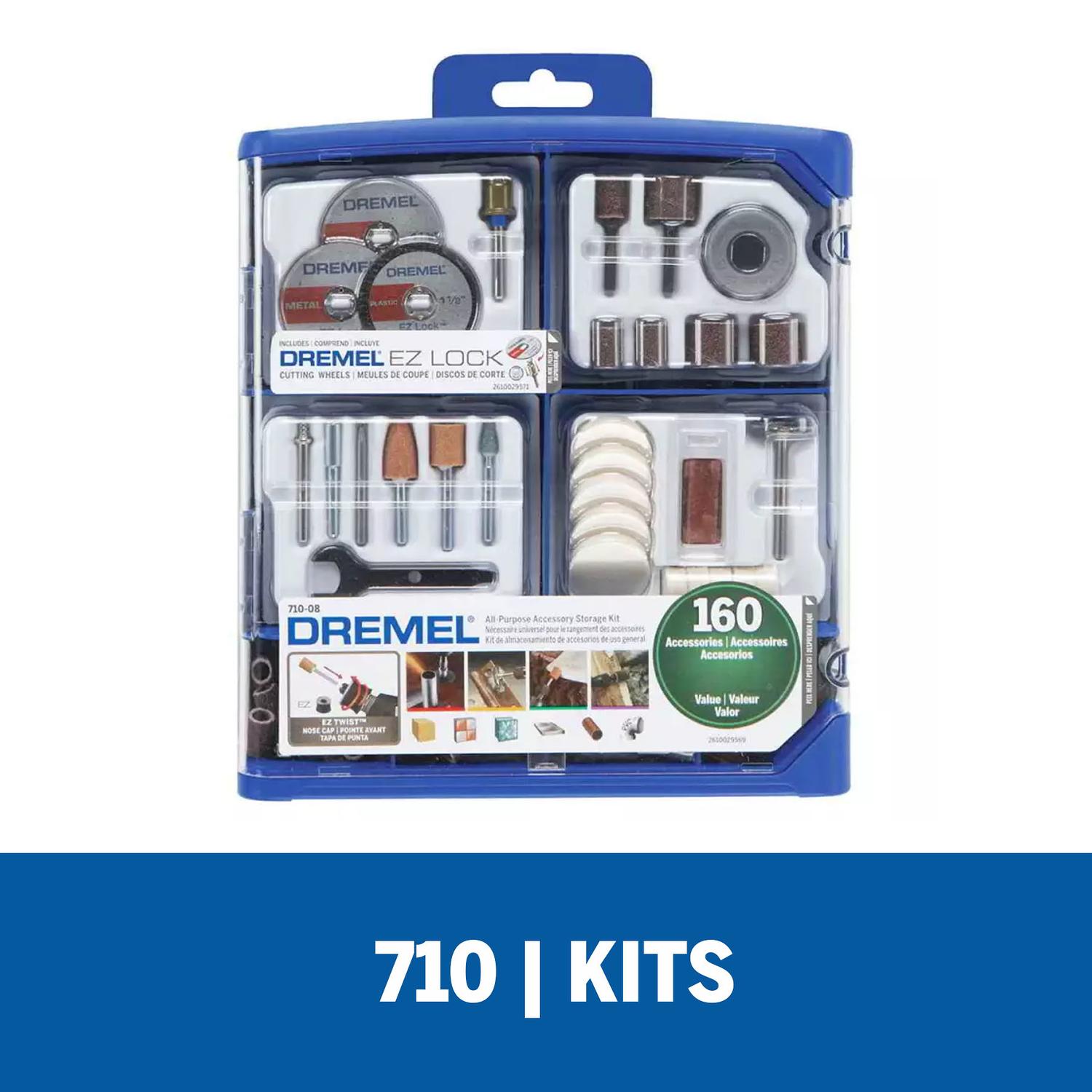 Kit de accesorios de uso general (710 - 08) 160 Pzas - Dremel - Herram.cl