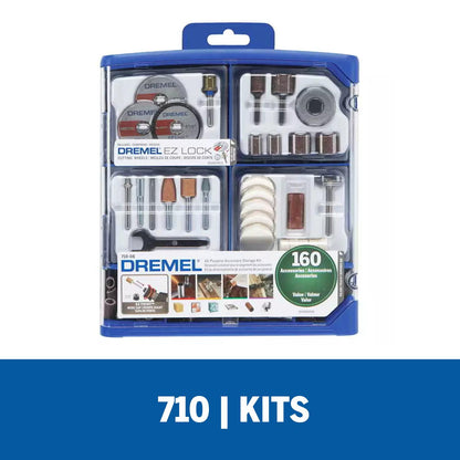 Kit de accesorios de uso general (710 - 08) 160 Pzas - Dremel - Herram.cl