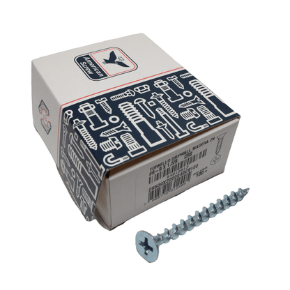 Tornillo DryWall Madera Zn6 - 9x1.5/8''100uds. American ScreW - Herram.cl