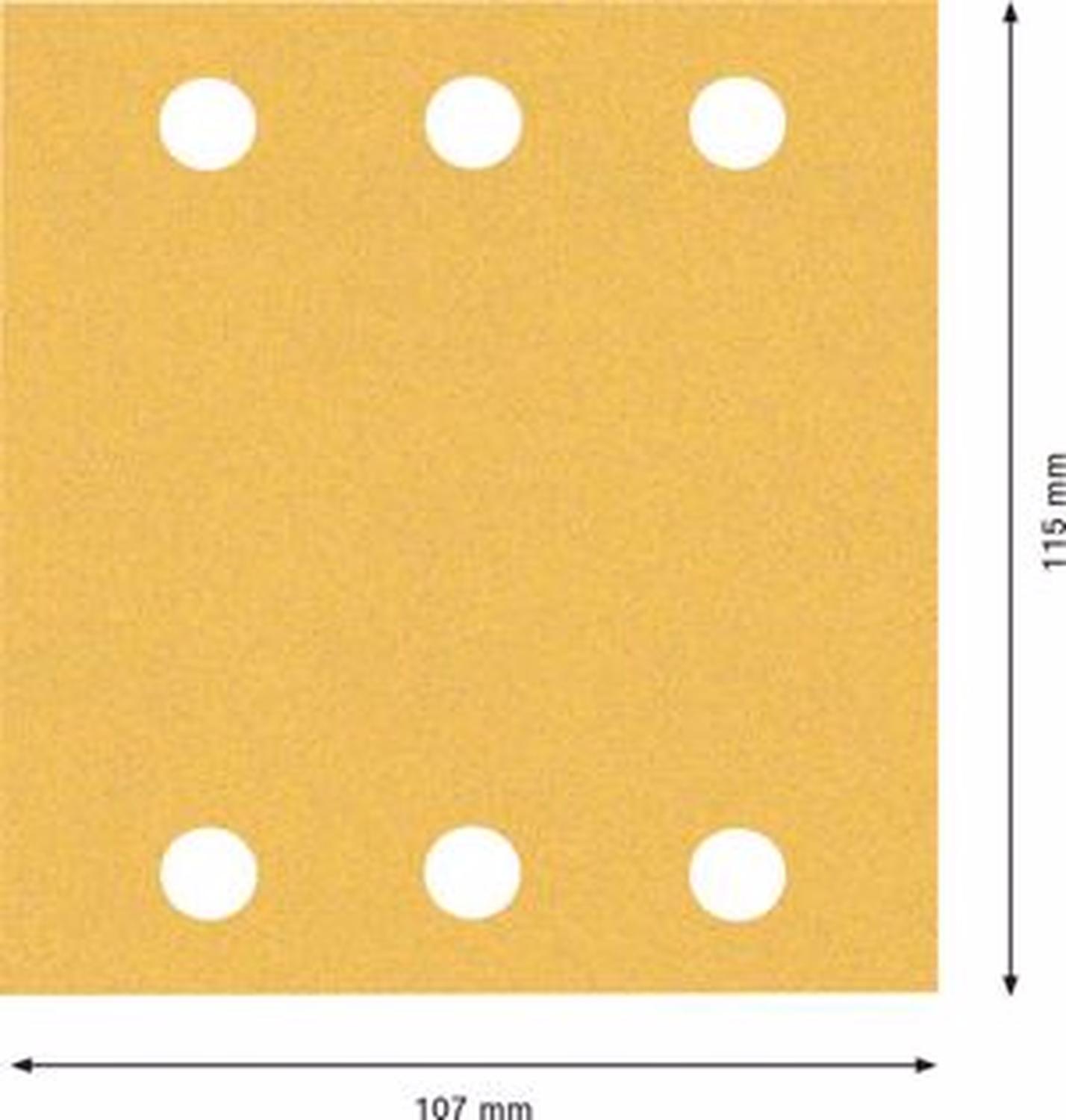 Pack 10 Hoja De Lija Con Velcro C470 115x107mm - Bosch - Herram.cl
