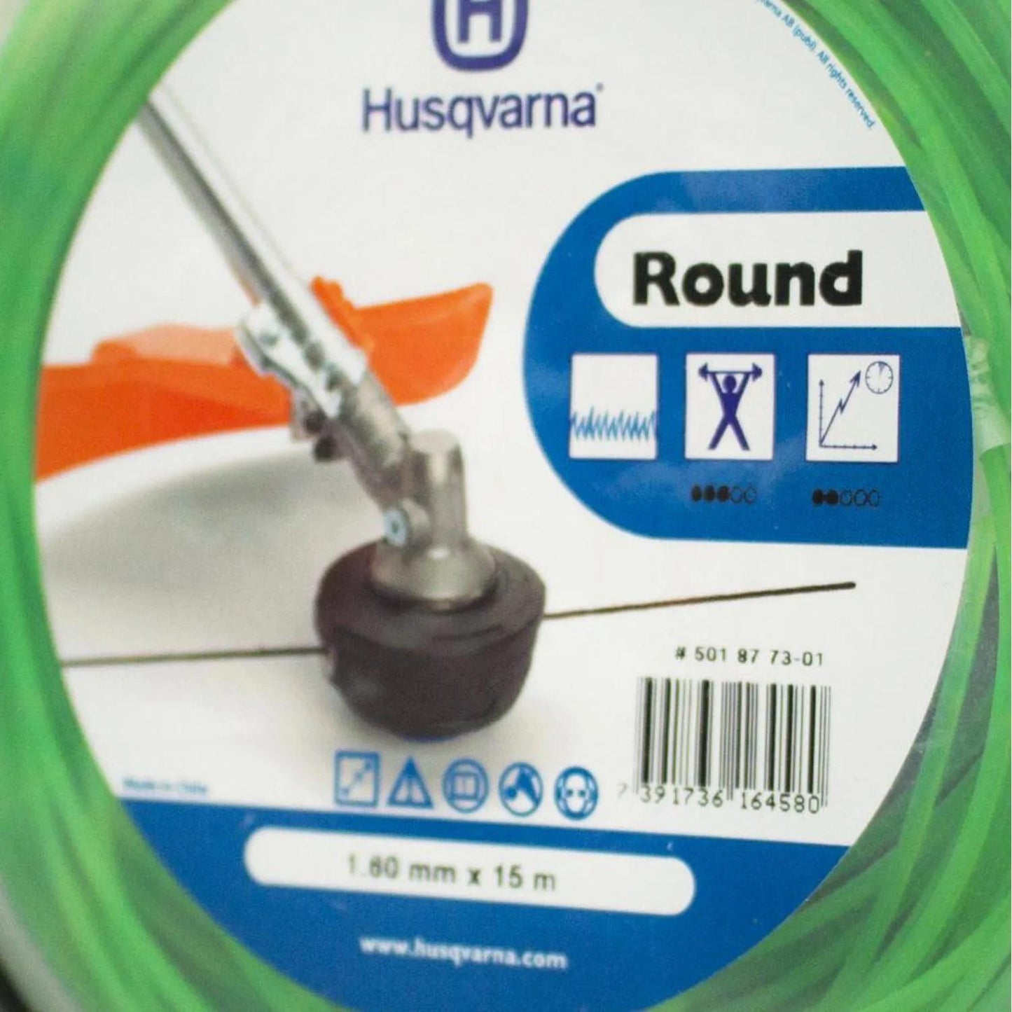 Rollo de hilo de corte nylon Husqvarna 1,6mm x 15 m - Herram.cl