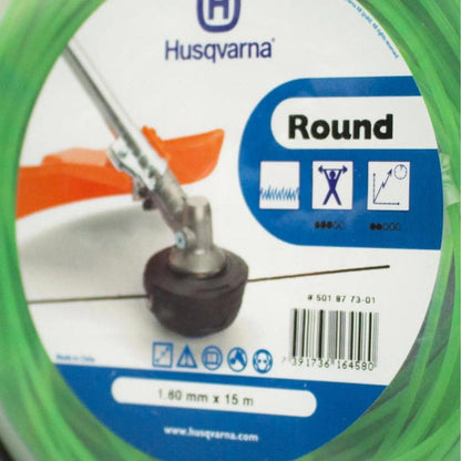 Rollo de hilo de corte nylon Husqvarna 1,6mm x 15 m - Herram.cl