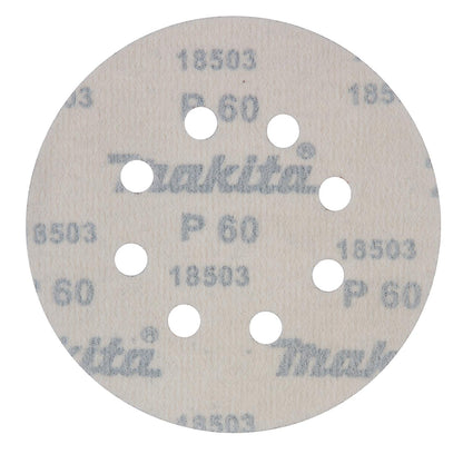 10 Discos Lija Con Velcro 125mm G60 Makita D - 65822 - Herram.cl