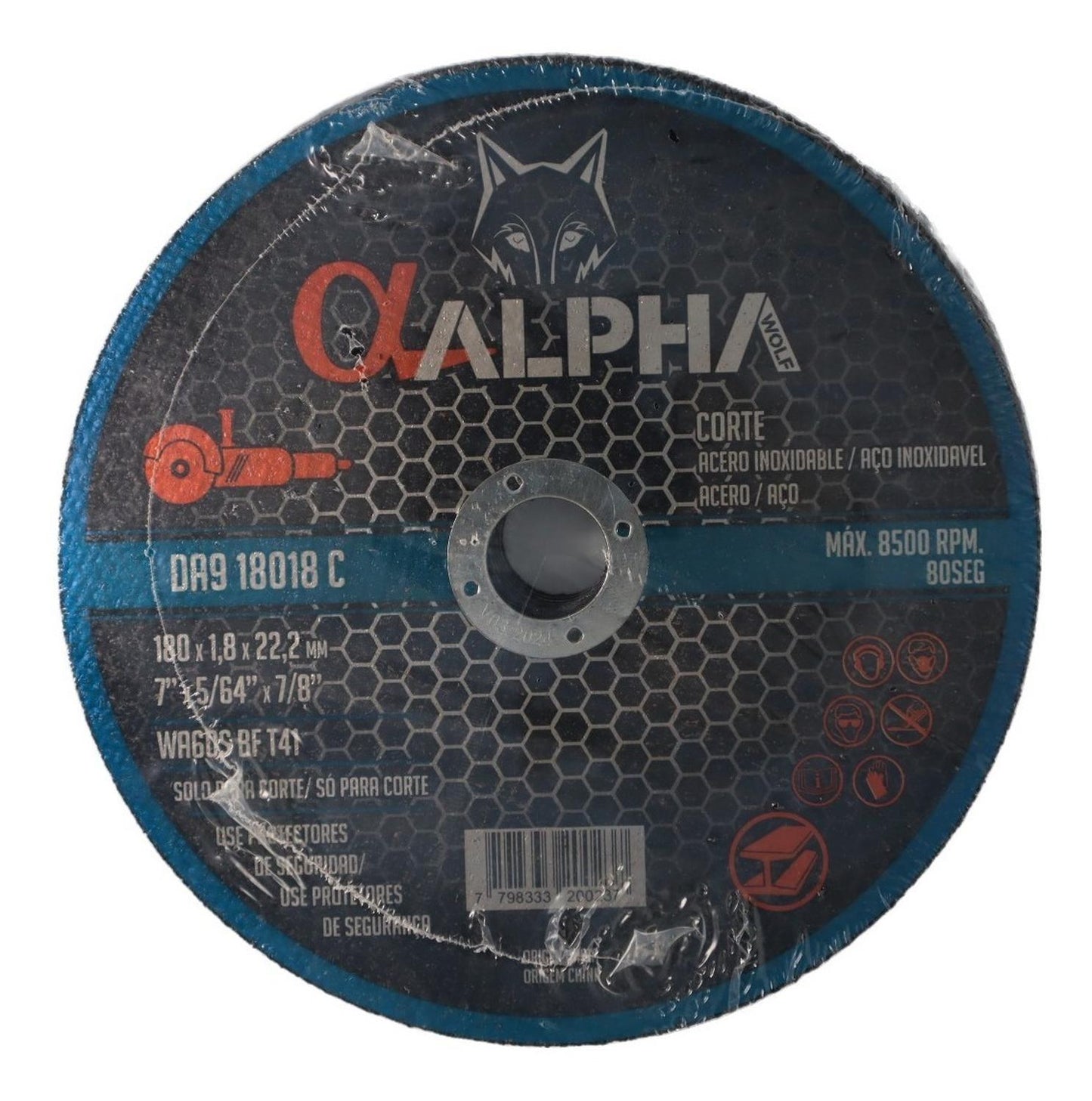 Pack 10 Discos De Corte Inox 7''x1,8x22,2mm - Alpha Pro - Herram.cl