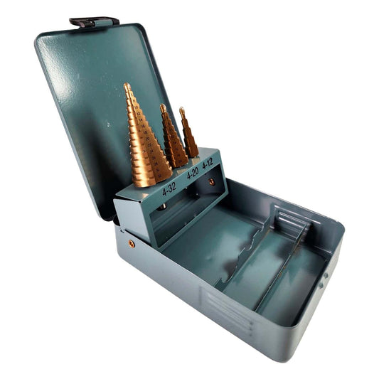 Set 3 Brocas Escalonadas HSS Para Metal - HEMIC - Herram.cl
