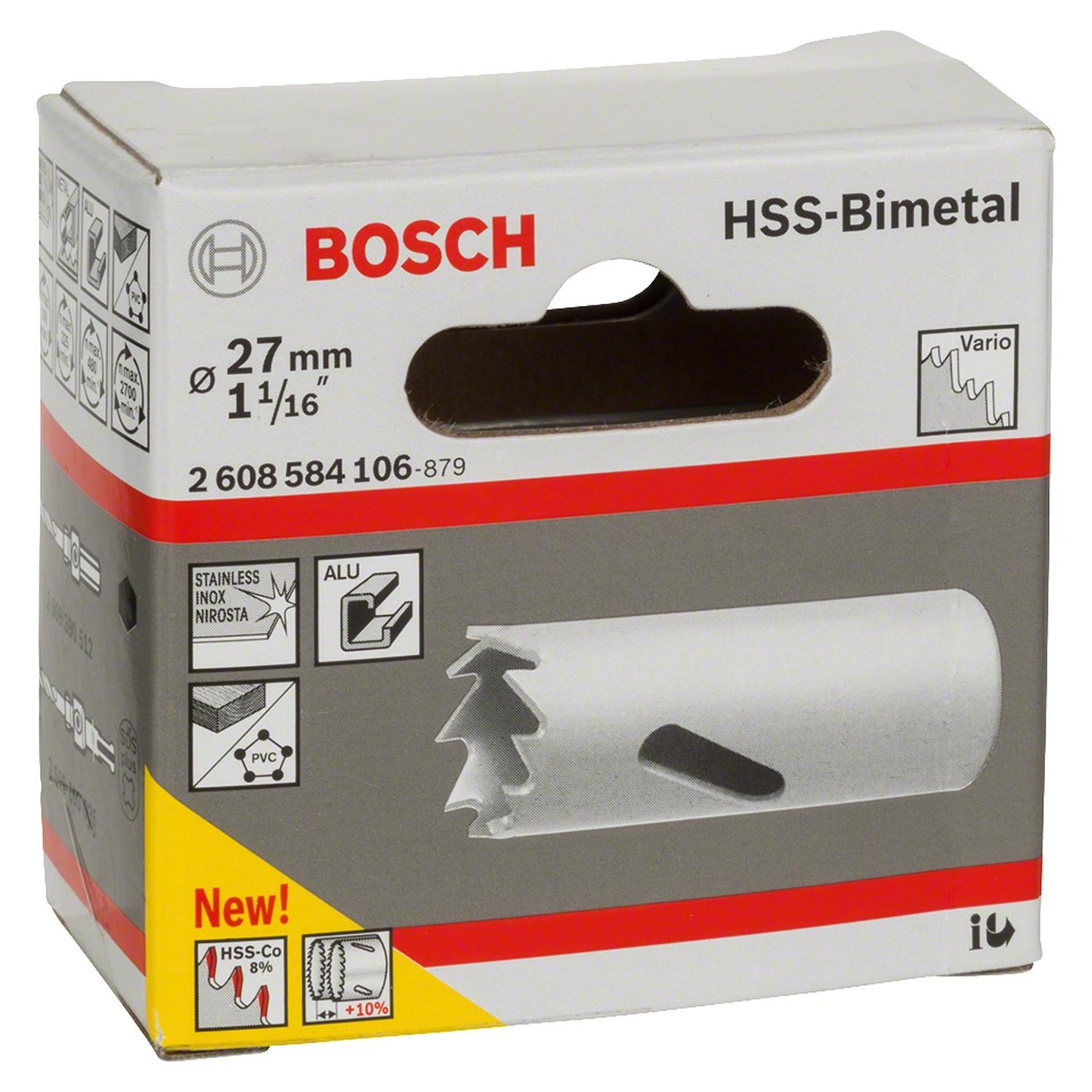 Sierra Copa Bim + 8% Co 27mm (1 1/16'') Bosch - Herram.cl