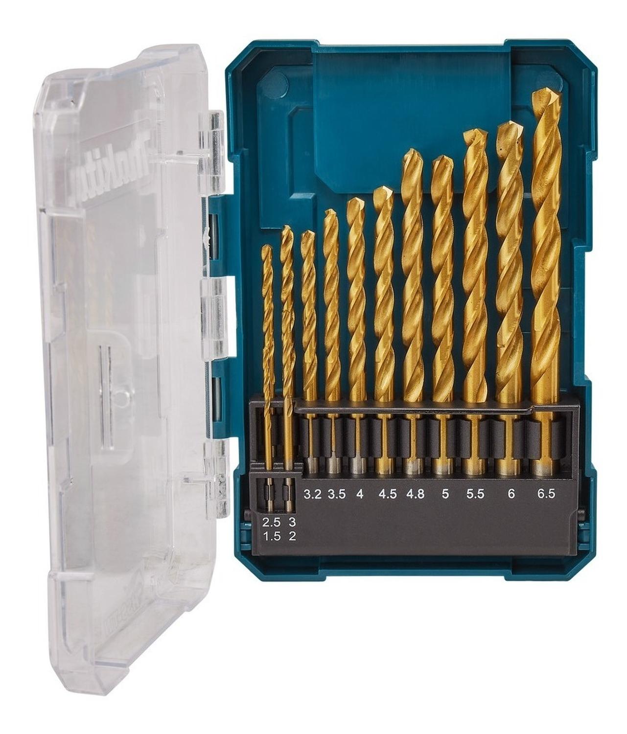 Set 13 Brocas HSS - tin Metal Surtido Makta D - 72855 - Herram.cl