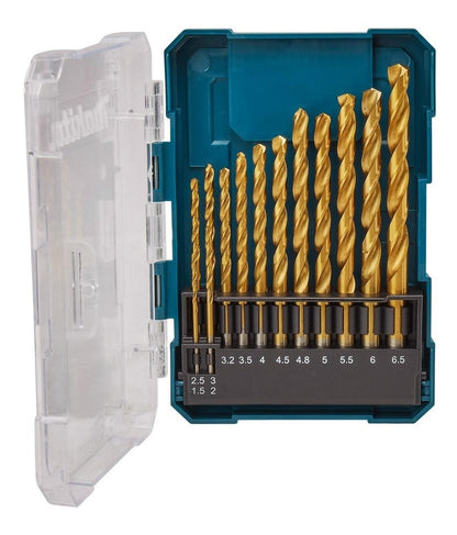 Set 13 Brocas HSS - tin Metal Surtido Makta D - 72855 - Herram.cl