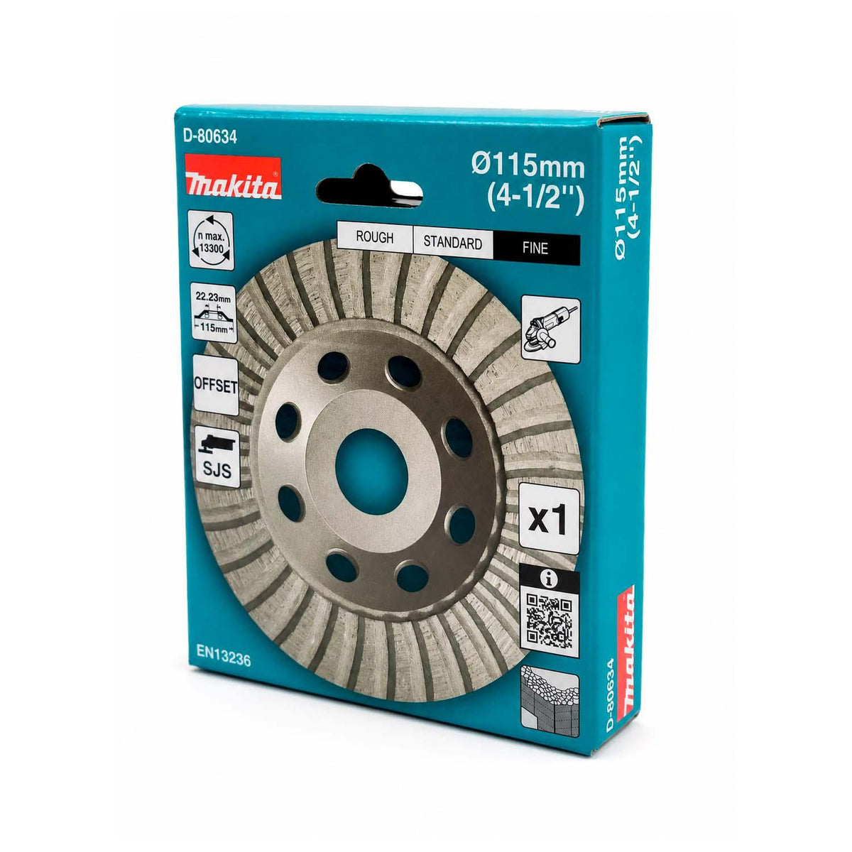 Copa Diamantada Turbo 4-1/2'' Concreto Makita D-80634 - Herram.cl