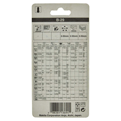 Hoja De Calar HSS 77mm Madera, Plástico 5 Pzas - Makita - Herram.cl