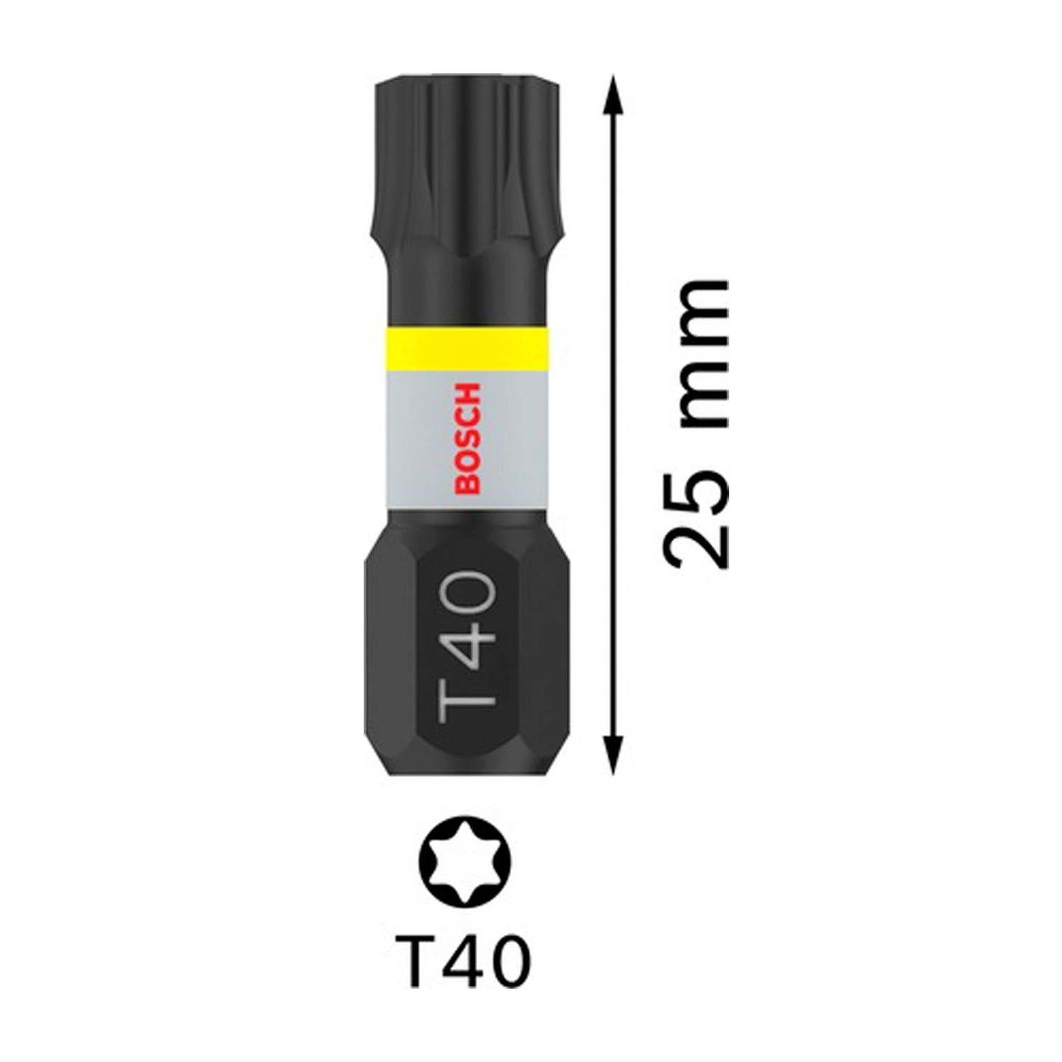 Puntas PRO Impact T40x25mm 2 Pzas - Bosch - Herram.cl
