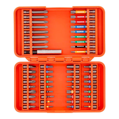 Set 54 Puntas Bits BAHCO 59S/54C-1 1/4" Torx Phillips Hex - Herram.cl