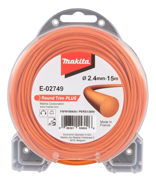Hilo Nylon Redondo 2.4mmx15m Orilladora - Makita - Herram.cl