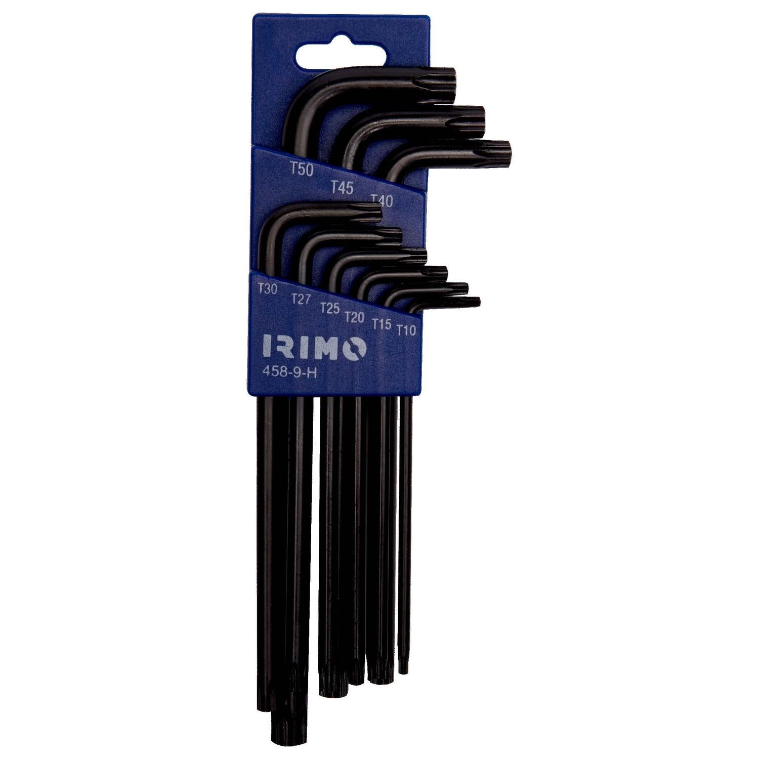 Juego de llaves Allen pavonadas Torx, 9 Pzas - Irimo - Herram.cl