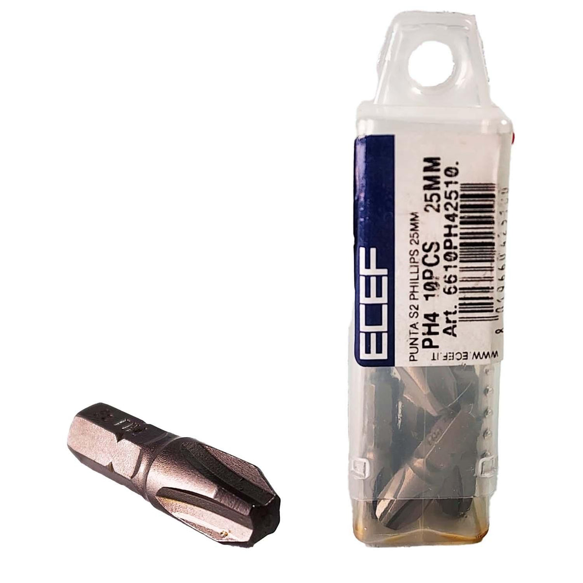 Pack 10 Puntas PHILLIPS PH4x25mm - ECEF - Herram.cl