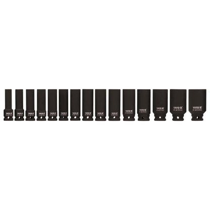 Juego de Dados de Impacto Largos 1/2'' 15 Pzas - Yato - Herram.cl