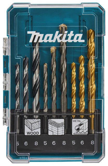 Set Brocas Para Madera/Metal/Concreto (5 - 8) 9 Pzas - Makita - Herram.cl