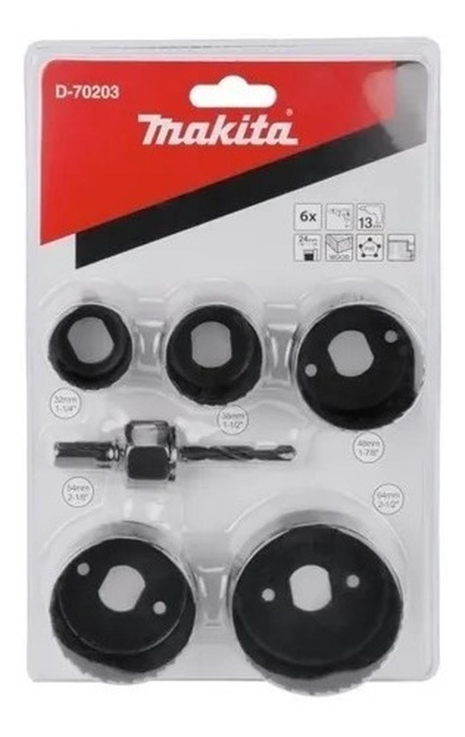 Set Sierras Copas Makita 6 Piezas D - 70203 - Herram.cl